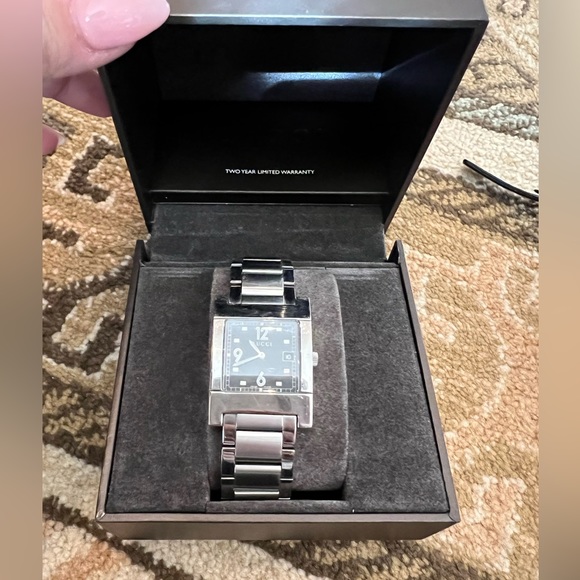 Gucci Other - GUCCI Stainless Steel Black Dial Date Display Men's Watch 7700M-0041641